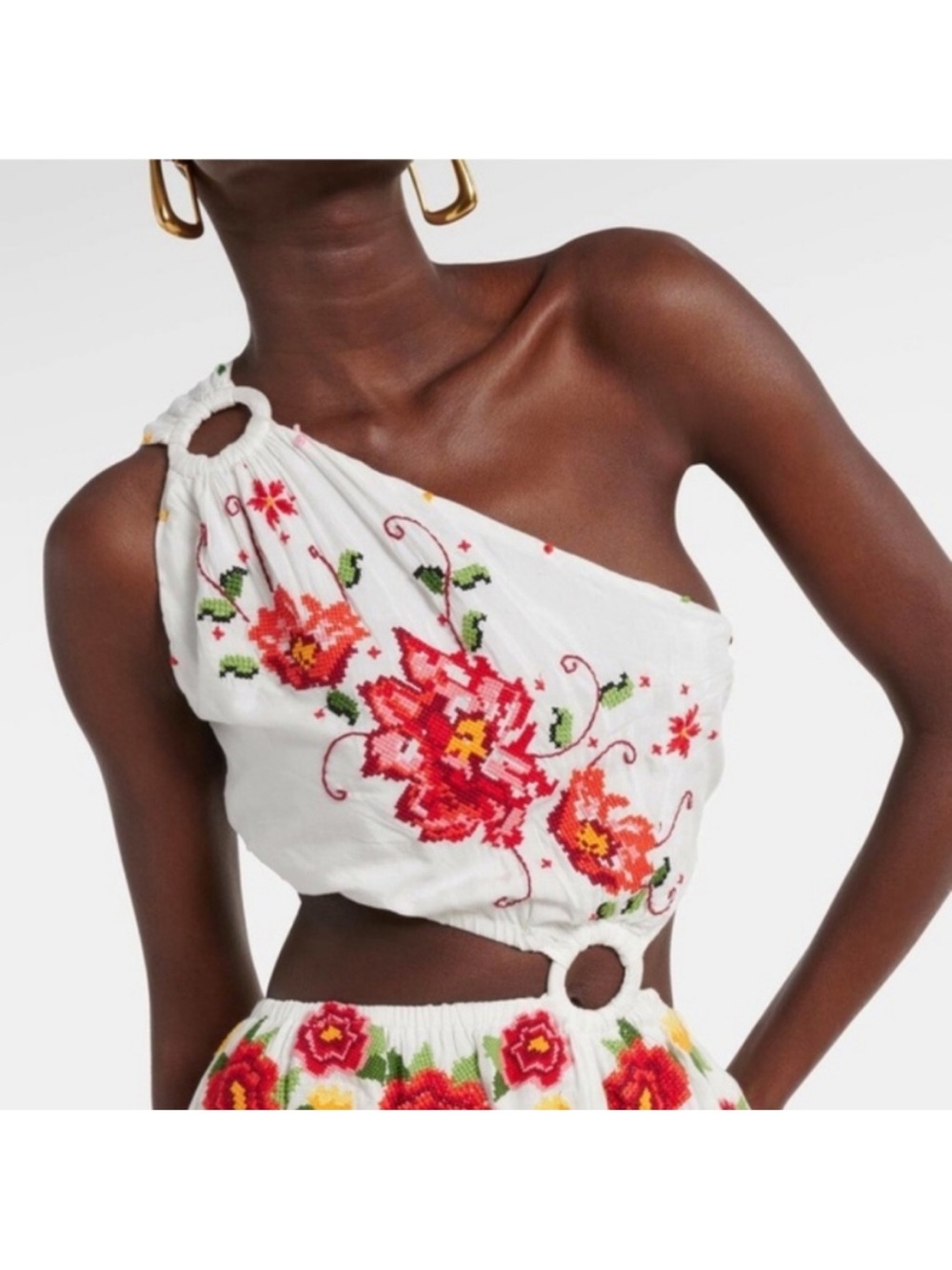 Farm Rio Embroidered Carmina Floral Maxi Dress Size S Small NWT - Picture 6 of 8